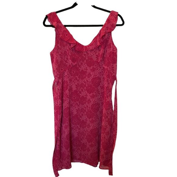 Old Navy Dresses & Skirts - Old Navy collection sun dress Midi sleeveless cranberry v neck lined Size 6